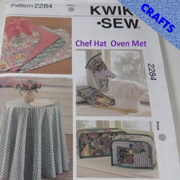 Kwik Sew 2284 Clothing Sewing Pattern NEW UNOPENED Chef Hat, Oven Mitt, etc. - Picture 1 of 6